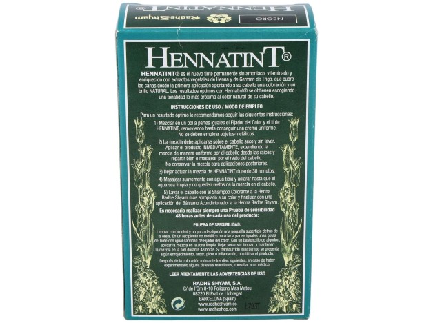 Radhe Shyam Hennatint Negro 60Ml