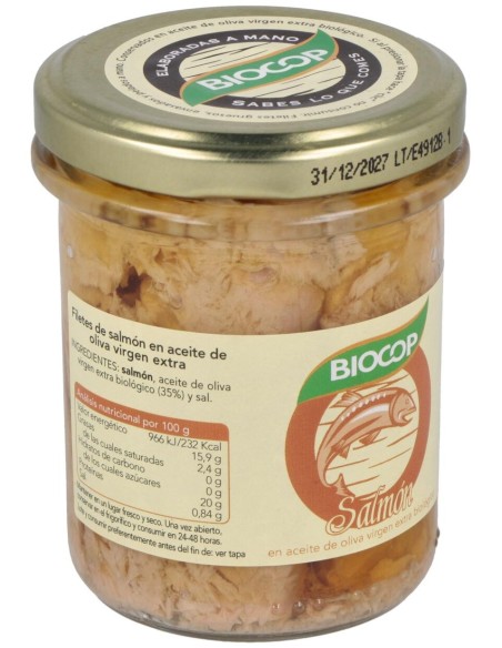 Biocop Salmon Filetes Bio 195G