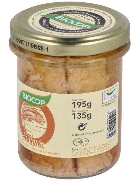 Biocop Salmon Filetes Bio 195G
