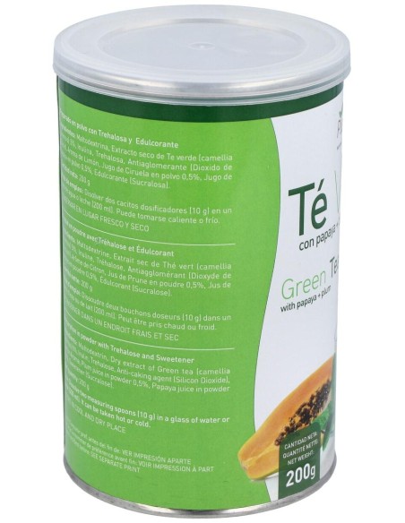 Te Verde Con Papaya Y Ciruela Bote 200Gr.Instantan