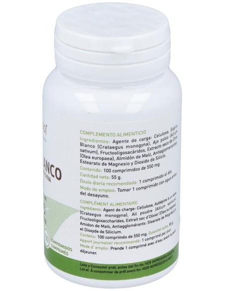 Plantapol Espino Blanco_ Ajo_ Olivo 100 Comprimidos