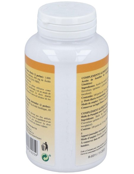 Plantapol Cucurpol Aceite Calabaza 100 Perlas