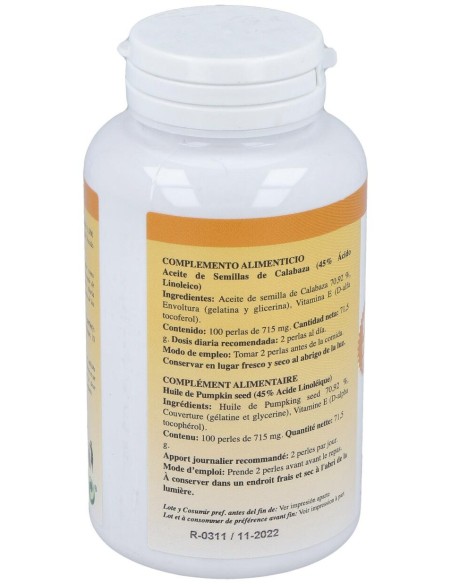 Plantapol Cucurpol Aceite Calabaza 100 Perlas