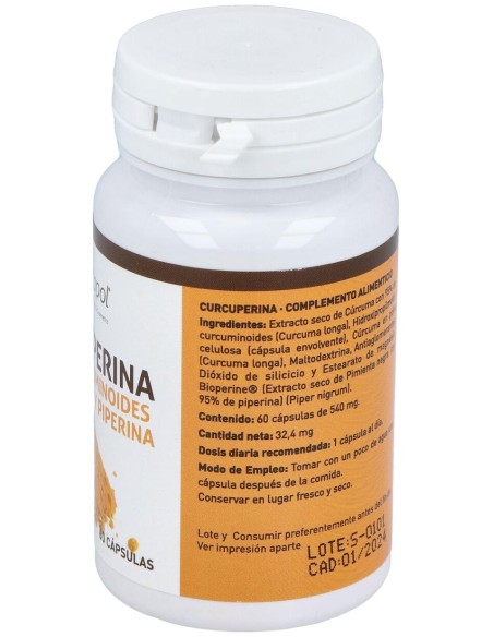 Plantapol Curcuperina Con Curcuminoides Y Piperina 60 Capsulas