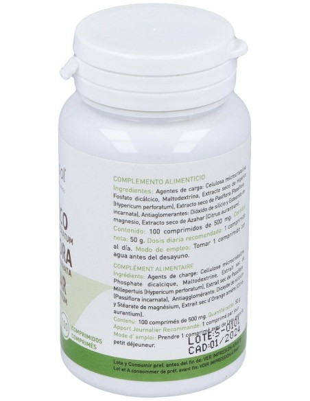 Plantapol Hiperico Pasiflora Azahar 100 Comprimidos