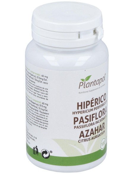 Plantapol Hiperico Pasiflora Azahar 100 Comprimidos