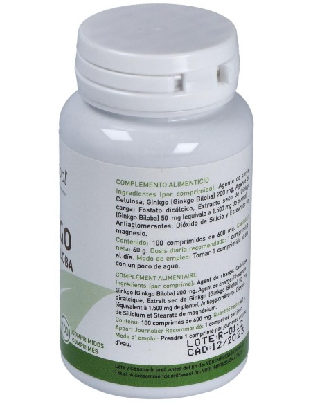 Plantapol Ginkgo Biloba 100 Comprimidos