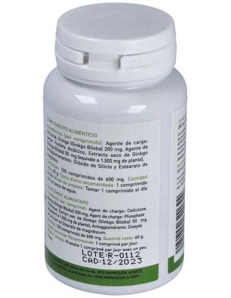Plantapol Ginkgo Biloba 100 Comprimidos