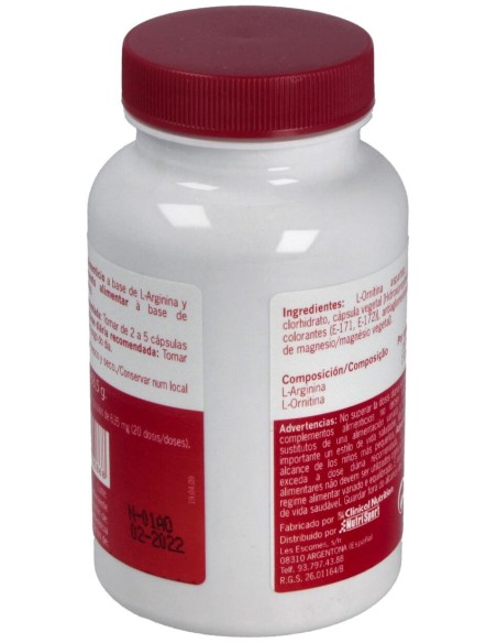 Nutrisport L-Arginina + L-Ornitina 100 Caps 500Mg