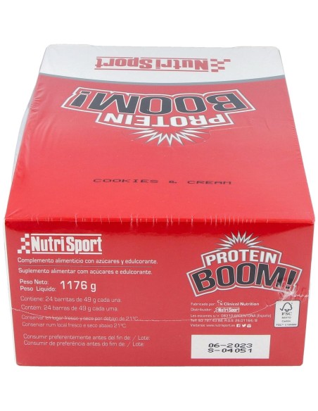 Protein Boom Barritas Cookies And Cream 24Ud.