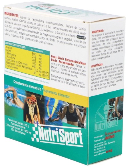 Nutrisport Colina Inositol Plus+ Té Verde 120Comp