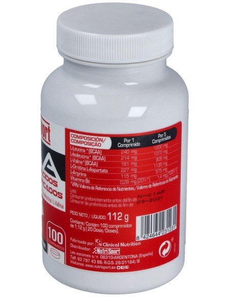 Nutrisport Aminoácidos Ramificados 100 Comprimidos