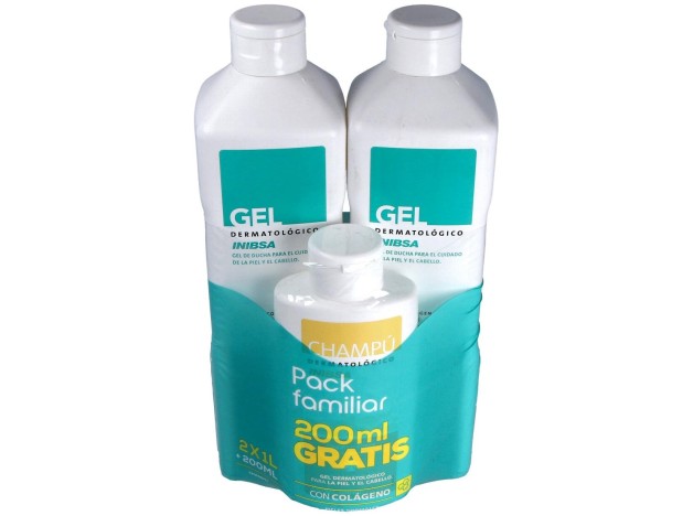 Pack Inibsa Gel Dermatológico + Champú Suave, 3...