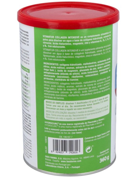 Vitanatur Collagen Intensive Nutrición Articular 360G