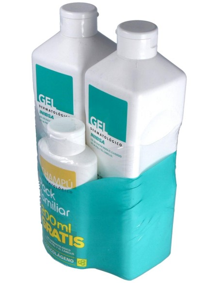 Pack Inibsa Gel Dermatológico + Champú Suave, 3 Uds