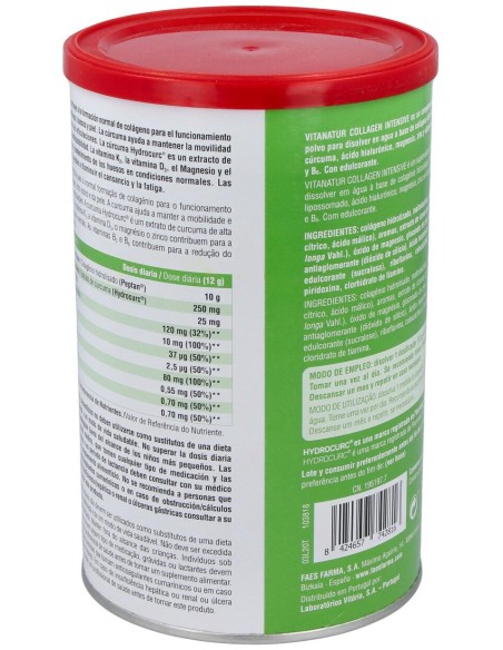 Vitanatur Collagen Intensive Nutrición Articular 360G