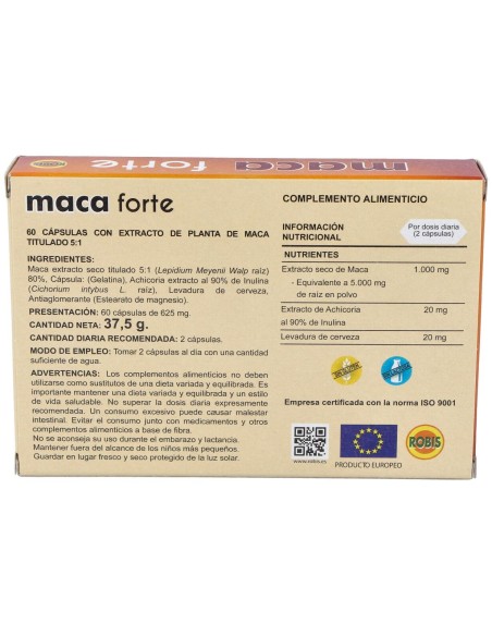 Robis Maca Forte Megadosis 5000Mg 60Caps