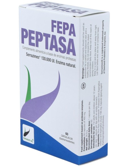 Fepa-Peptasa 130.000Ui 60Cap.