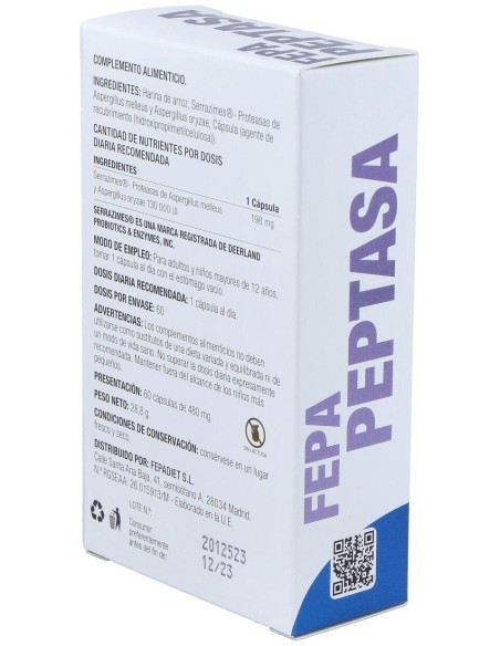 Fepa-Peptasa 130.000Ui 60Cap.