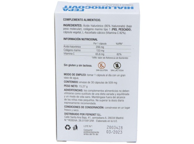 Fepa-Hialurocovit 200Mg. 30Cap.