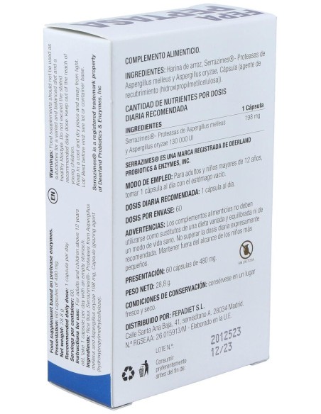 Fepa-Peptasa 130.000Ui 60Cap.