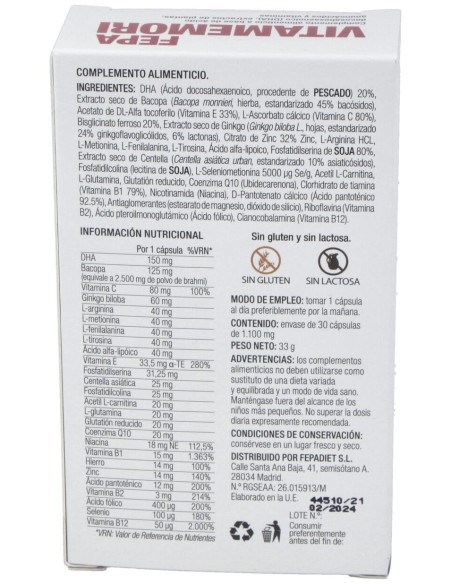 Fepadiet Fepa Vitamemori 30Caps