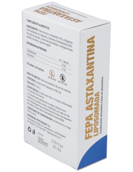 Fepadiet Fepa-Astaxantina Liposomada 60Caps