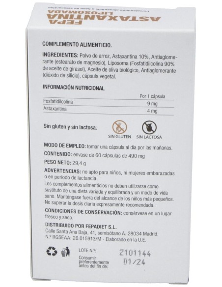 Fepadiet Fepa-Astaxantina Liposomada 60Caps