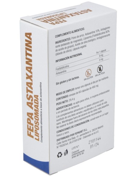 Fepadiet Fepa-Astaxantina Liposomada 60Caps