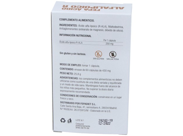 Fepadiet Acido Alfa-Lipoico R Ala 60Caps