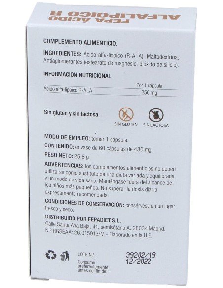 Fepadiet Acido Alfa-Lipoico R Ala 60Caps