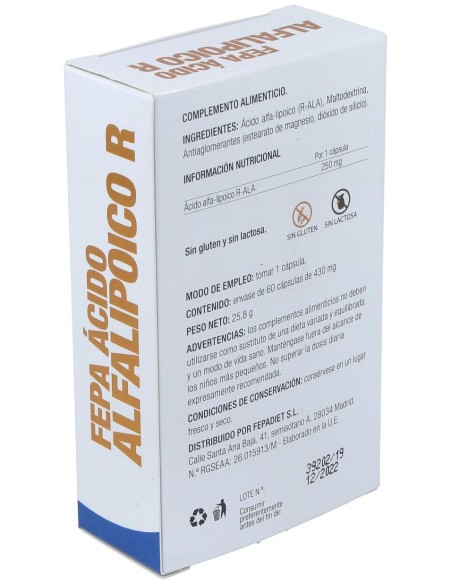 Fepadiet Acido Alfa-Lipoico R Ala 60Caps