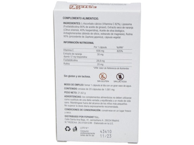 Fepadiet Fepa-Ester C Liposomado 800Mg 20Caps