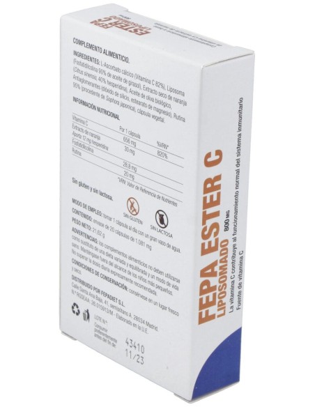 Fepadiet Fepa-Ester C Liposomado 800Mg 20Caps