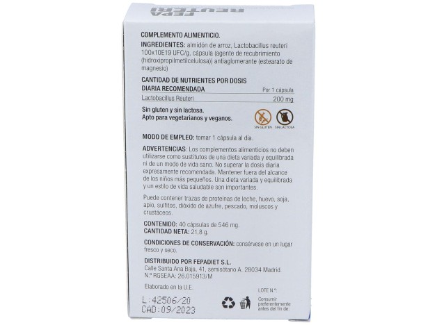Fepadiet Reuteri Gastroresistentes 40Caps