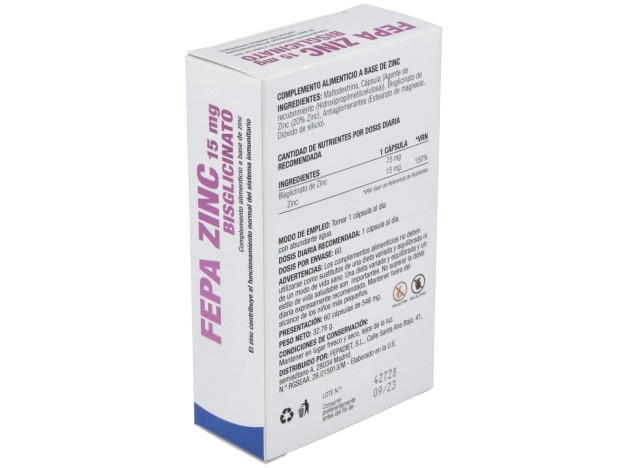 Fepadiet Fepa Zinc Bisglicinato 15Mg 60Caps