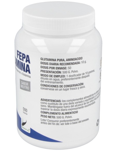Fepa-L-Glutamina Sabor Neutro 500Gr.