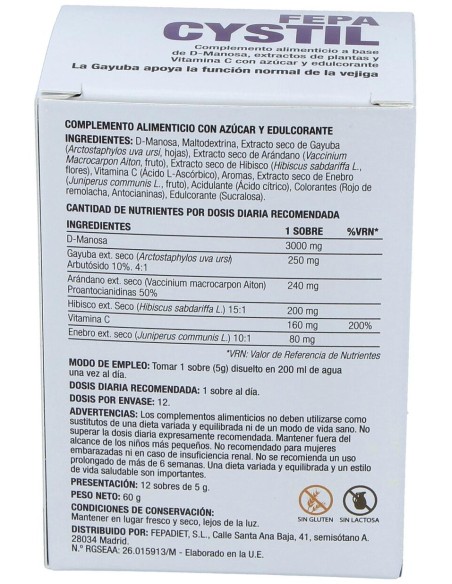 Fepadiet Fepa-Cystil 12 Sobres