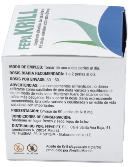 Fepa-Krill 500Mg. 60Perlas