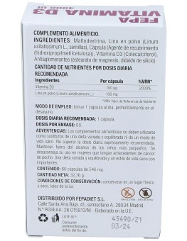 Fepa-Vitamina D3 4000Ui 60Cap.
