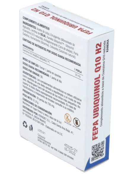 Fepa-Ubiquinol Q10 50Mg. 30Perlas