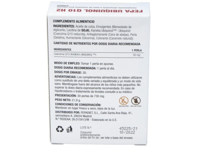 Fepa-Ubiquinol Q10 50Mg. 30Perlas