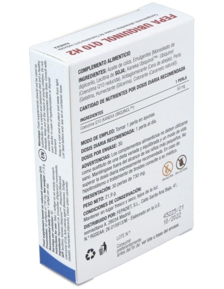 Fepa-Ubiquinol Q10 50Mg. 30Perlas