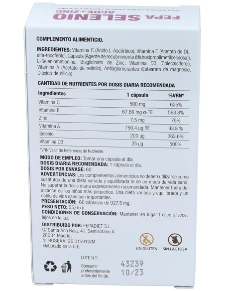Fepadiet Fepa-Selenio Acde + Zinc 200 Ug 60Caps