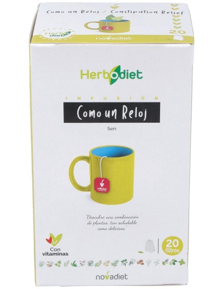 Novadiet Herbodiet Infusión Como Un Reloj, 20 Filtros