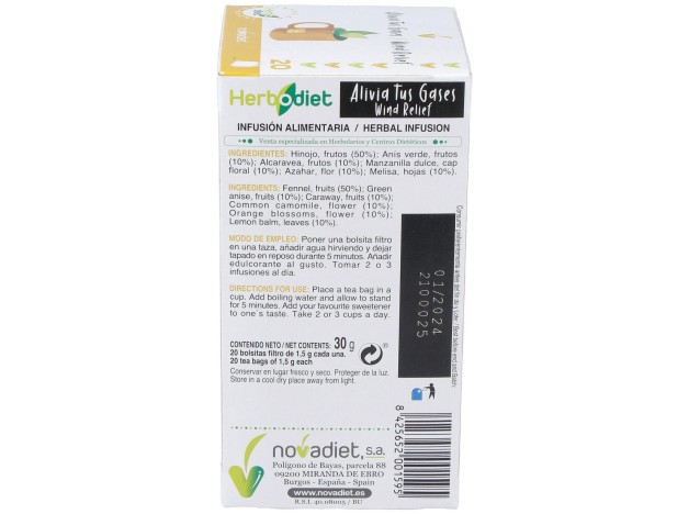 Herbodiet Inf. Alivia Tus Gases 20Filtros