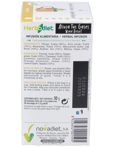 Herbodiet Inf. Alivia Tus Gases 20Filtros
