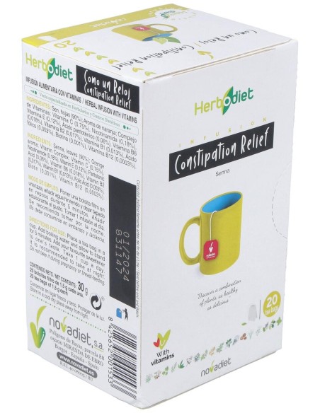 Novadiet Herbodiet Infusión Como Un Reloj, 20 Filtros