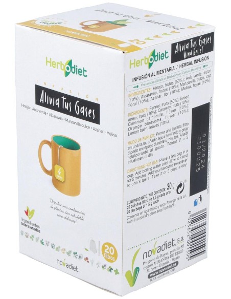Herbodiet Inf. Alivia Tus Gases 20Filtros