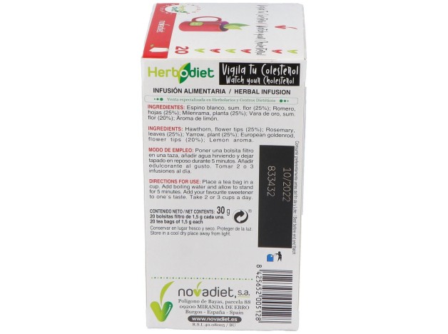 Herbodiet Inf. Vigila Tu Colesterol 20Filtros